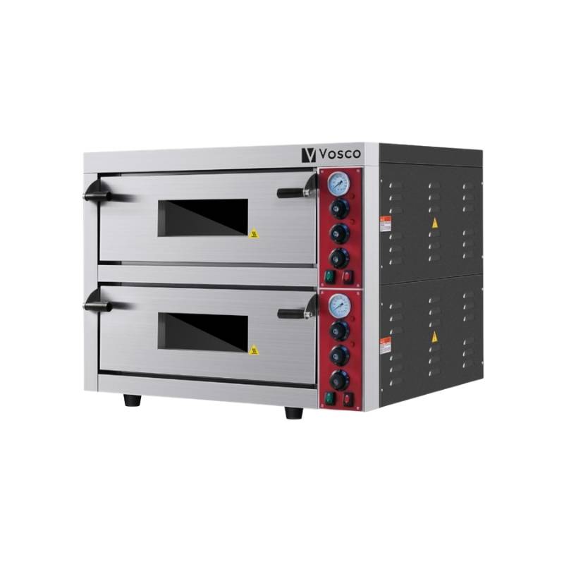 Vosco VWG-6T 25 cm 2+2 Pizza Kapasiteli Çift Katlı Pizza Fırını